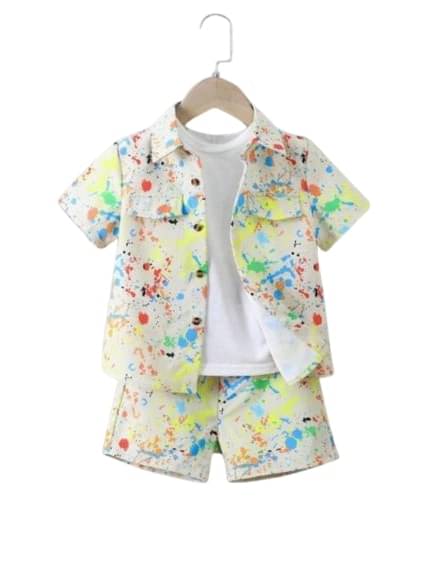 SSM enterprise Pack of 1 Boys Cotton Blend Shirt & Shorts Set ( Multicolor ) SSM enterprise Pack of 1 Boys Cotton Blend Shirt & Shorts Set ( Multicolor )