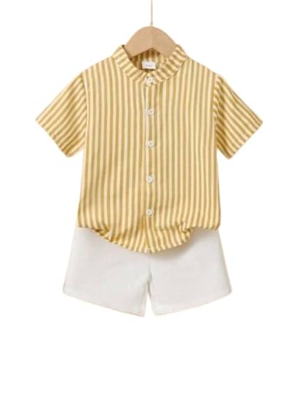 SSM enterprise Pack of 1 Boys Cotton Blend Shirt & Shorts Set ( Yellow ) SSM enterprise Pack of 1 Boys Cotton Blend Shirt & Shorts Set ( Yellow )