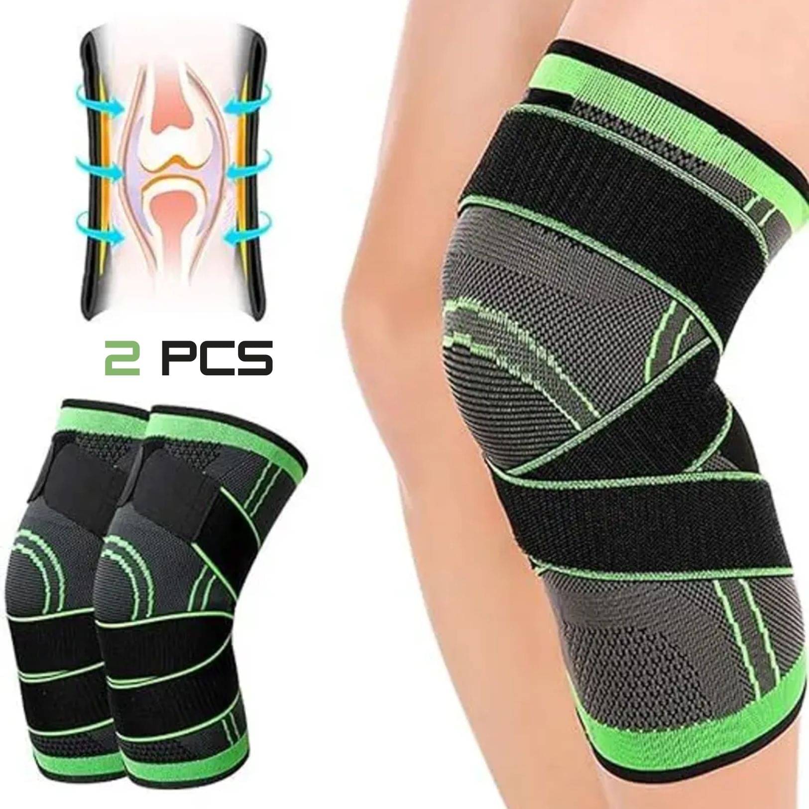     			Shopeleven Unisex Knee Straps Pair of 1 Green ( L - Size )