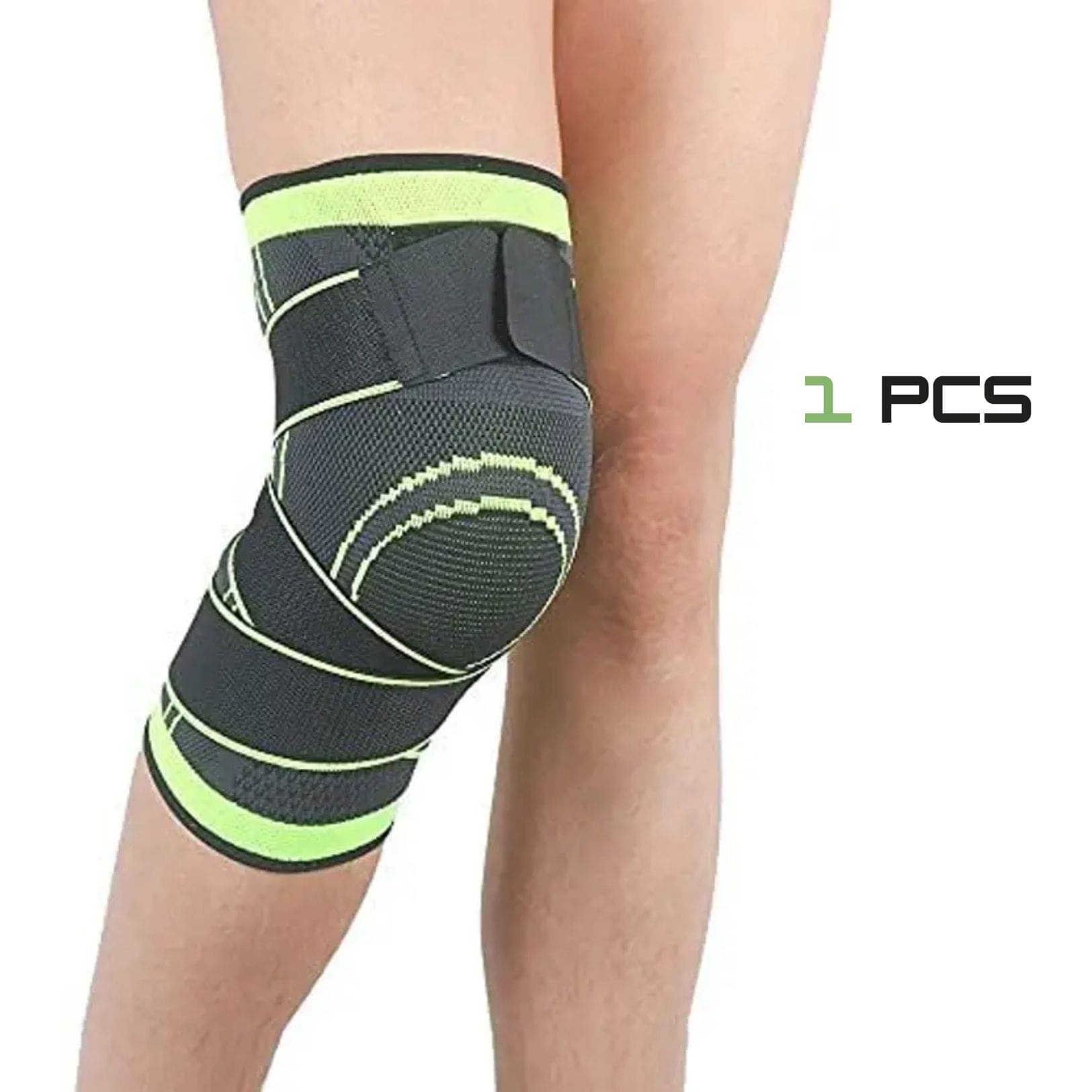     			Shopeleven Unisex Knee Straps Single Green ( L - Size )