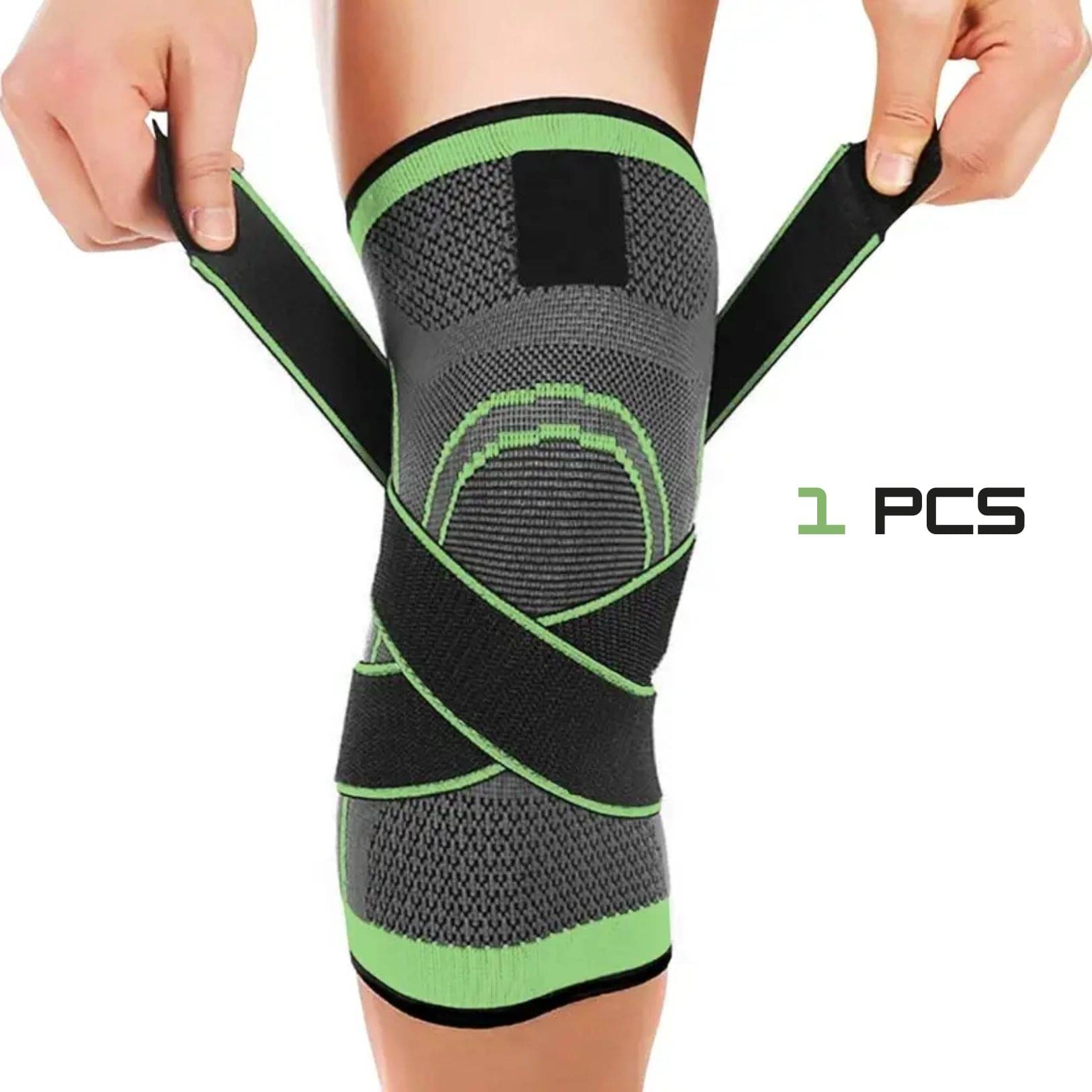     			Shopeleven Unisex Knee Straps Single Green ( L - Size )