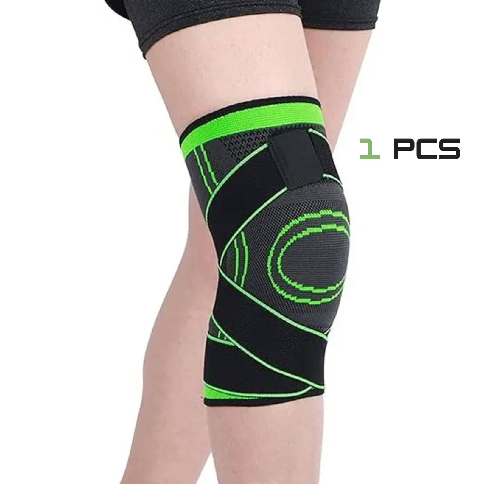     			Shopeleven Unisex Knee Straps Single Green ( L - Size )