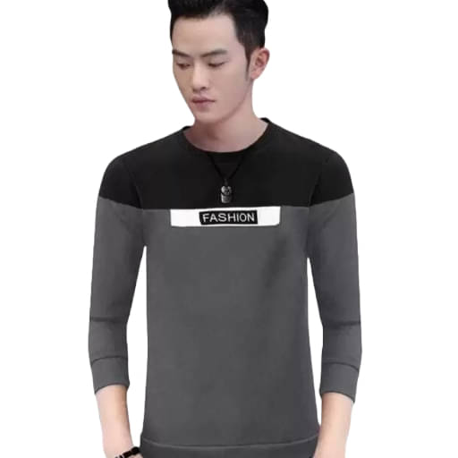 Volex Men Cotton Regular Fit Solid T-Shirt ( Dark Grey ) Volex Men Cotton Regular Fit Solid T-Shirt ( Dark Grey )