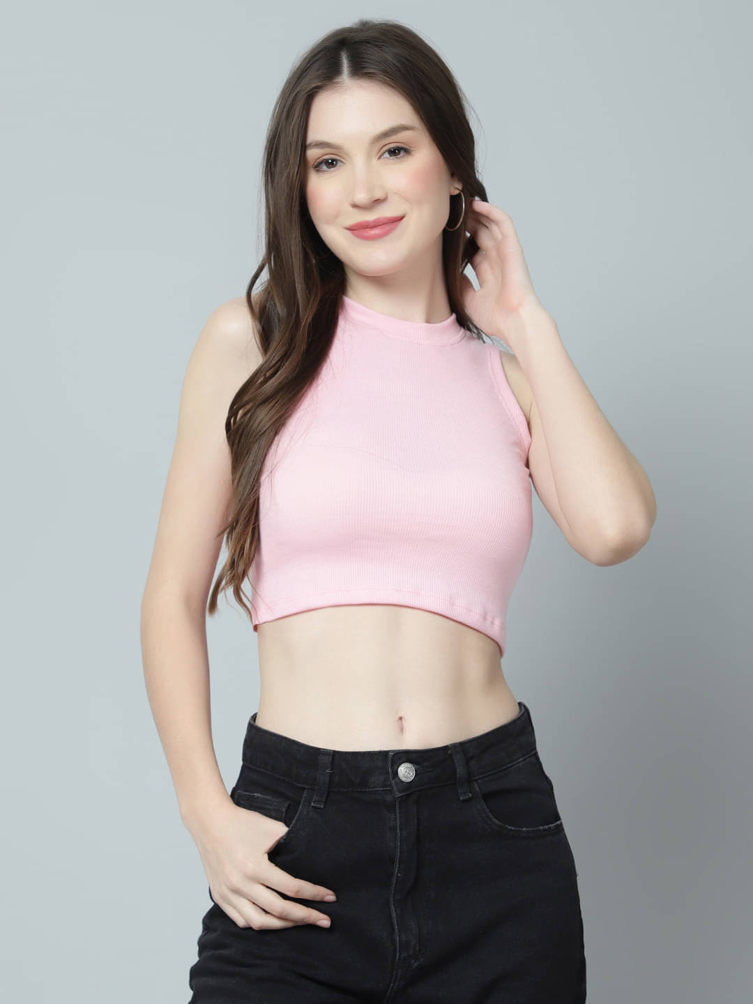 Volex Women's Lycra Crop Top ( Light Pink )     			Volex Women's Lycra Crop Top ( Light Pink )