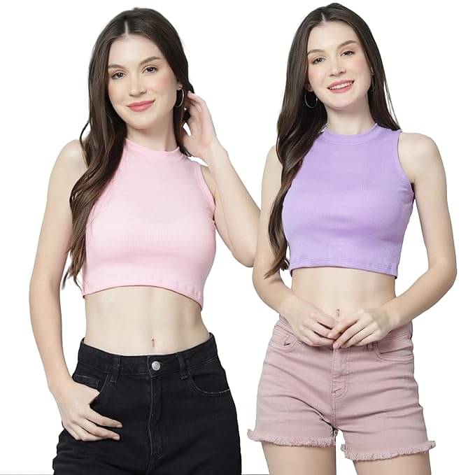Volex Women's Lycra Crop Top ( Multicolor ) Volex Women's Lycra Crop Top ( Multicolor )
