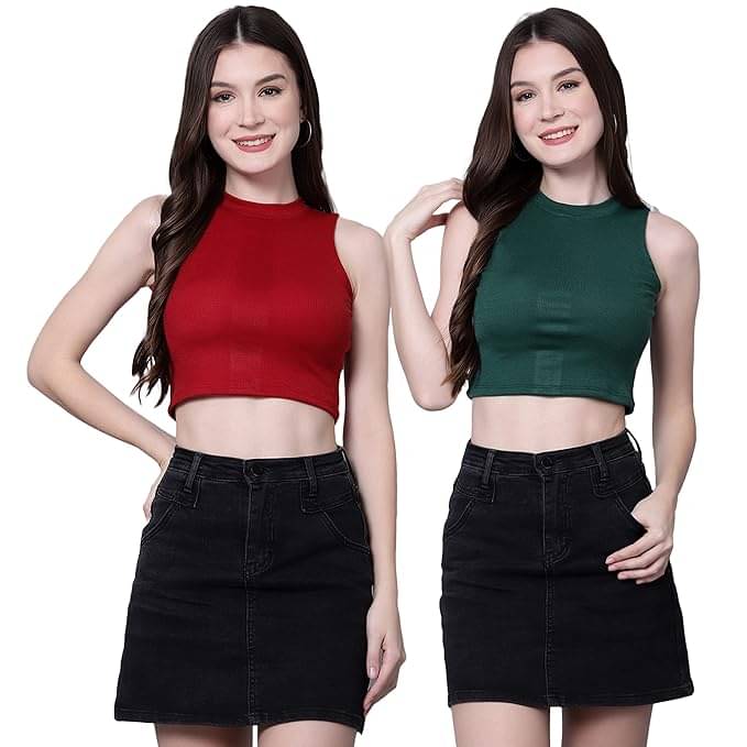     			Volex Women's Lycra Crop Top ( Multicolor )