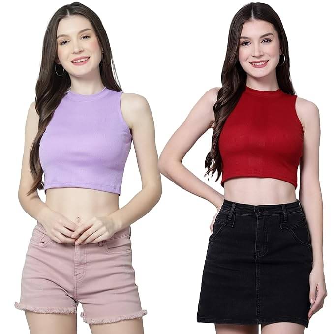     			Volex Women's Lycra Crop Top ( Multicolor )