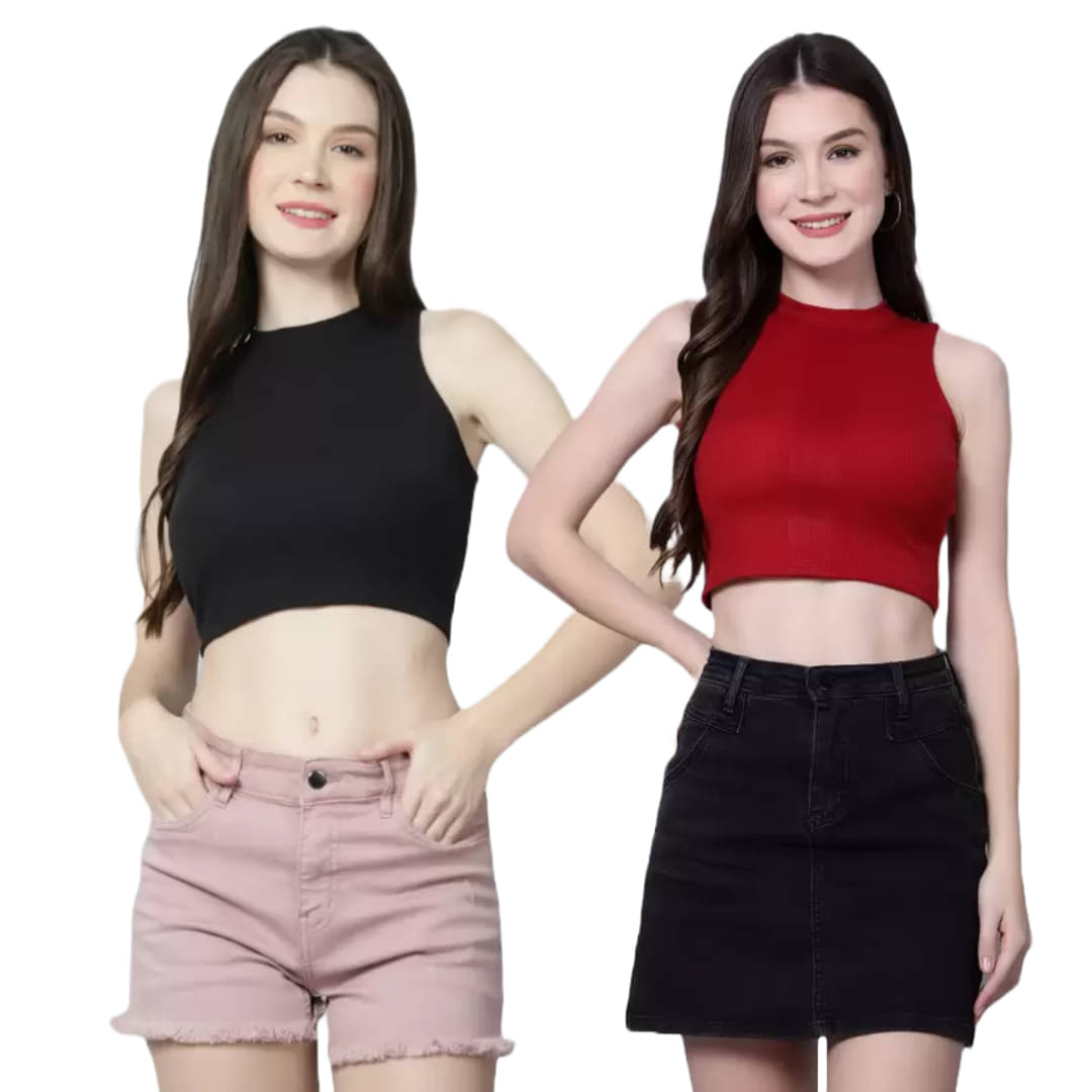     			Volex Women's Lycra Crop Top ( Multicolor )