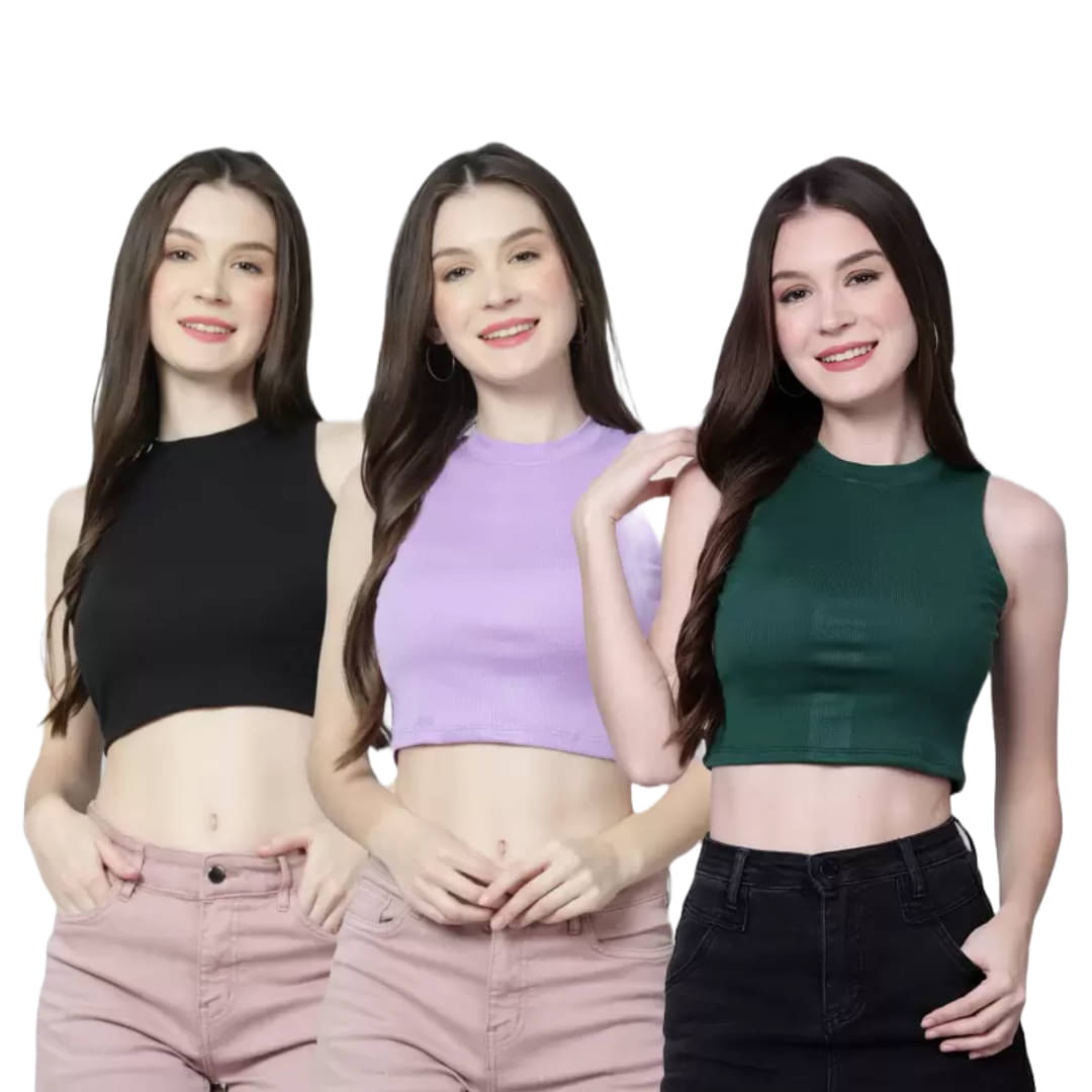     			Volex Women's Lycra Crop Top ( Multi Color )
