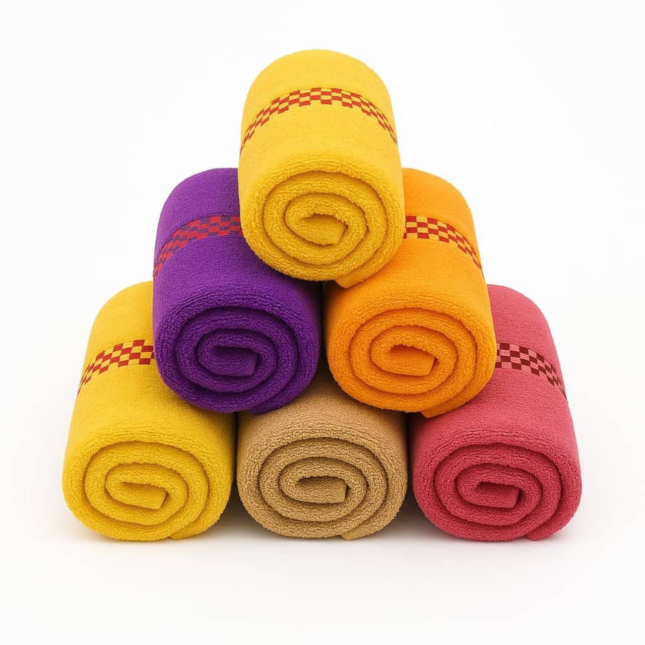 Welhouse India Cotton Printed Face Towel 301-350 GSM ( Pack of 6 ) - Multicolor - Towels | Buy online on ZillyBuy