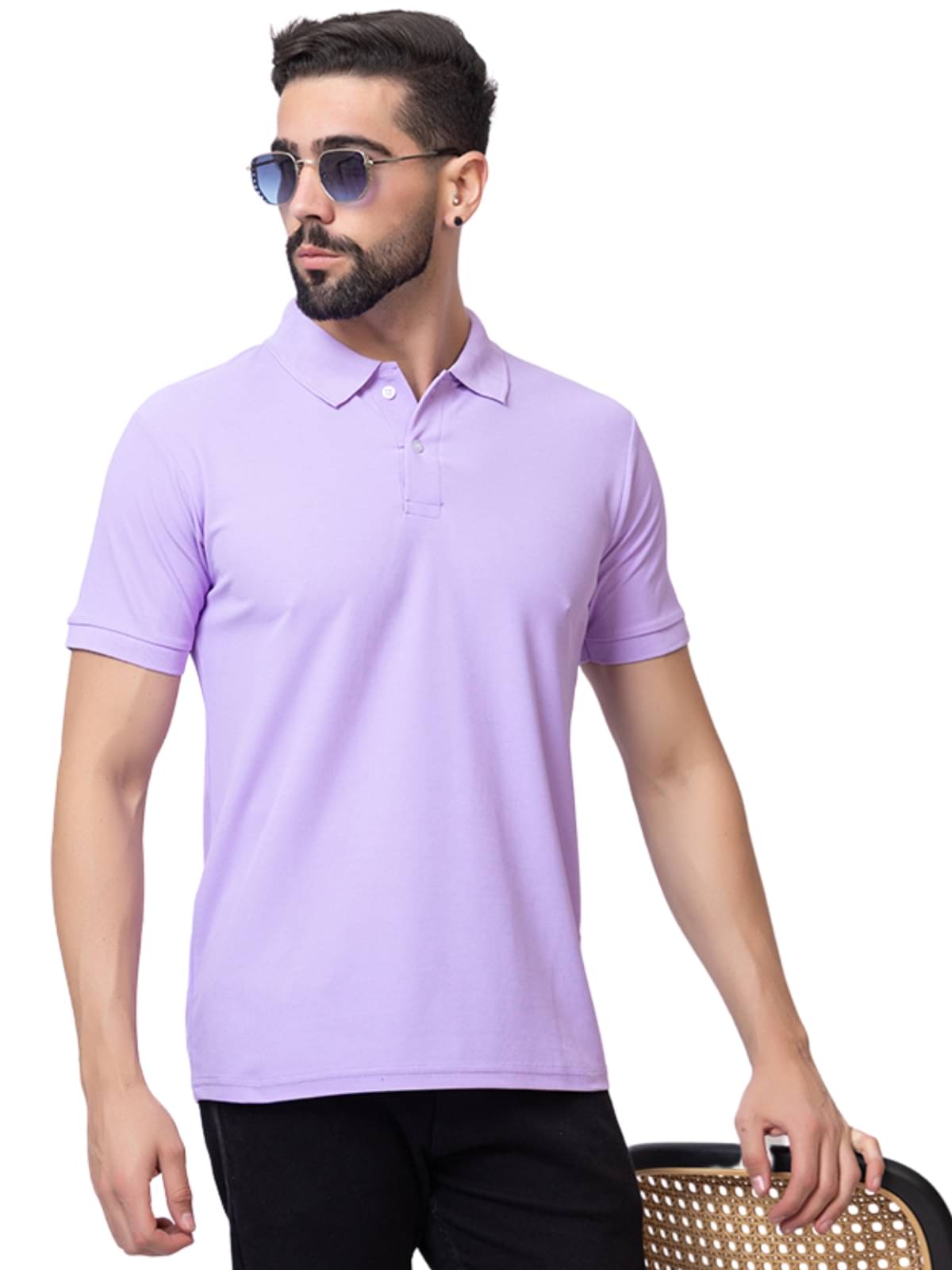     			ZEFFORA Men Polyester Regular Fit Solid T-Shirt ( Purple )