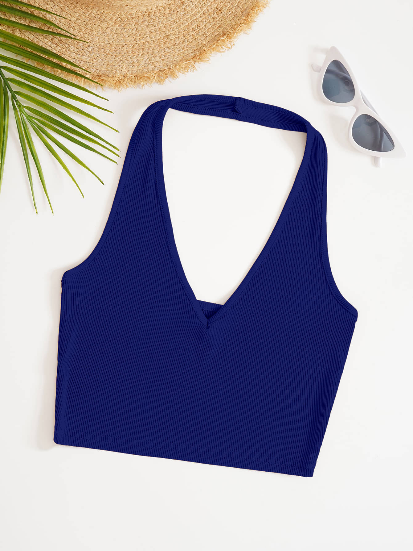 Aahwan Women's Polyester Crop Top ( Navy Blue )     			Aahwan Women's Polyester Crop Top ( Navy Blue )