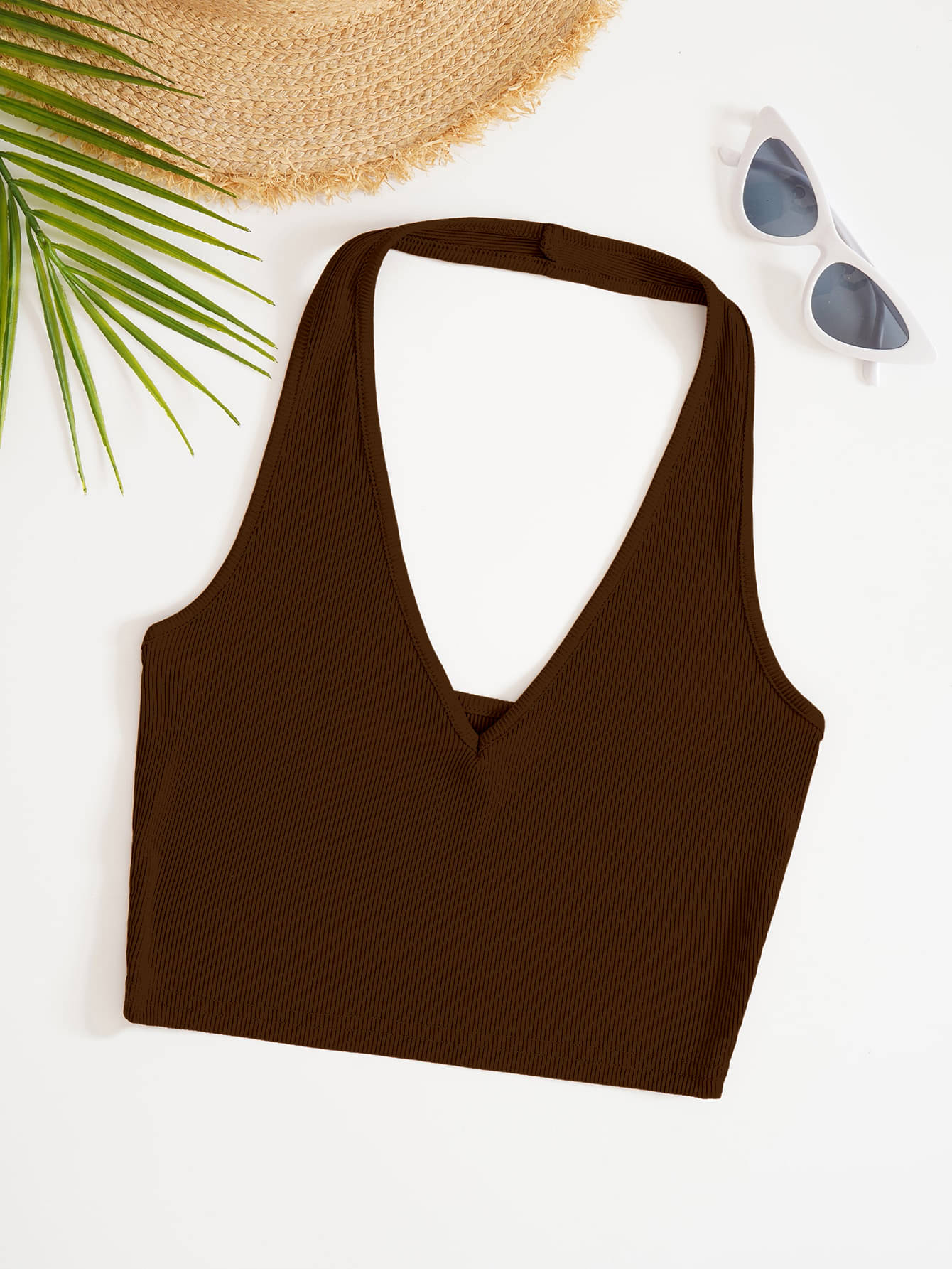     			Aahwan Women's Polyester Crop Top ( Brown )