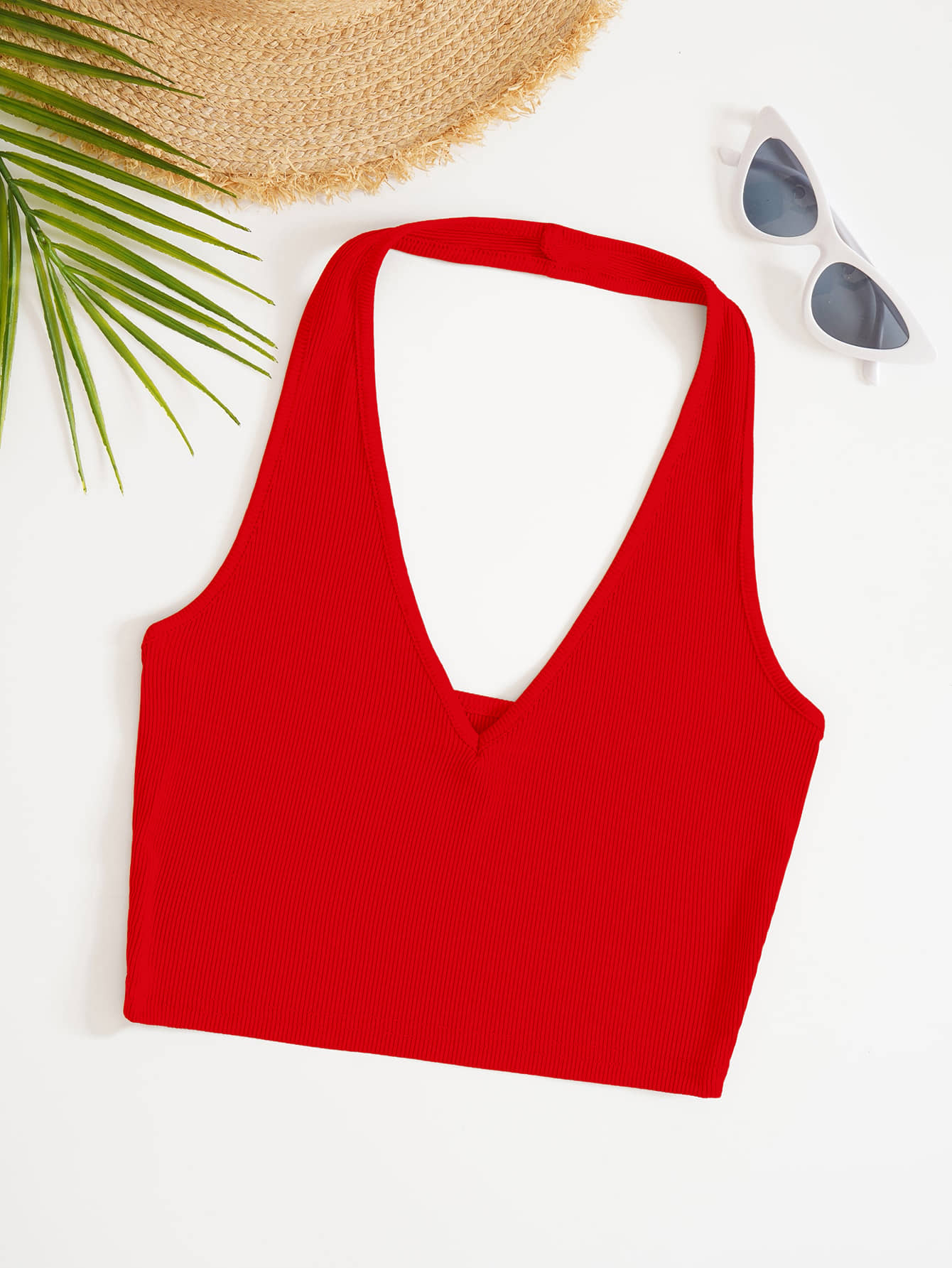 Aahwan Women's Polyester Crop Top ( Red )