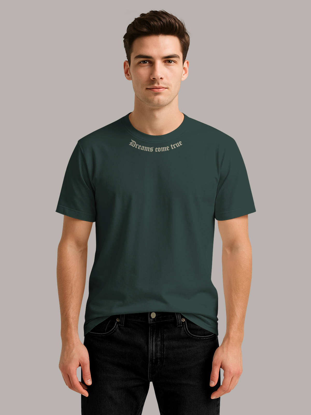 BULLMER Men Cotton Blend Regular Fit Printed T-Shirt ( Green )     			BULLMER Men Cotton Blend Regular Fit Printed T-Shirt ( Green )