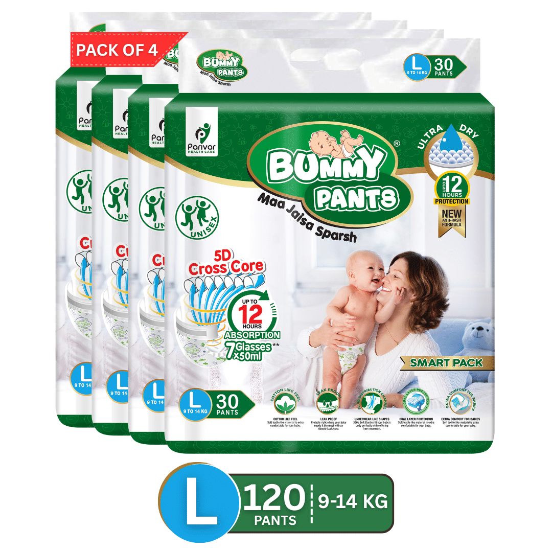     			Bummy Pants L Disposable Diapers ( Pack of 4 )