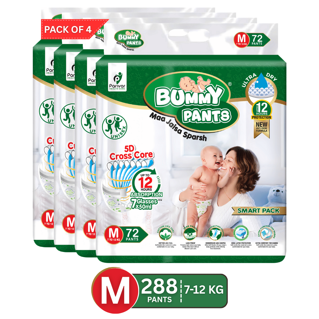 Bummy Pants M Disposable Diapers ( Pack of 4 )     			Bummy Pants M Disposable Diapers ( Pack of 4 )