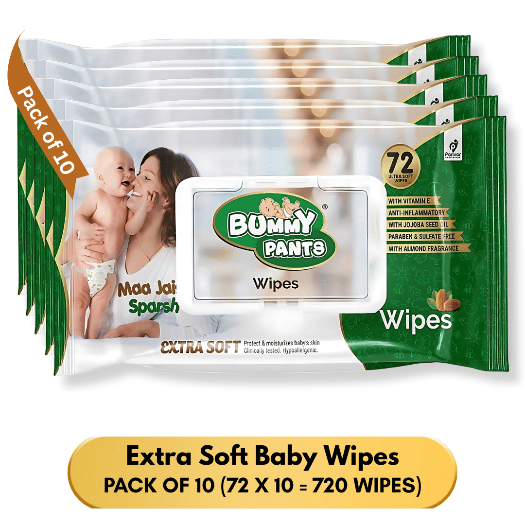     			Bummy Pants Non Scented Wet wipes For Babies ( Pack of 10 )