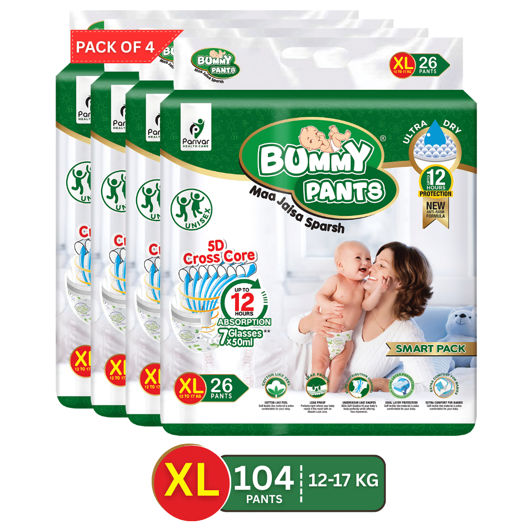 Bummy Pants XL Disposable Diapers ( Pack of 4 )     			Bummy Pants XL Disposable Diapers ( Pack of 4 )