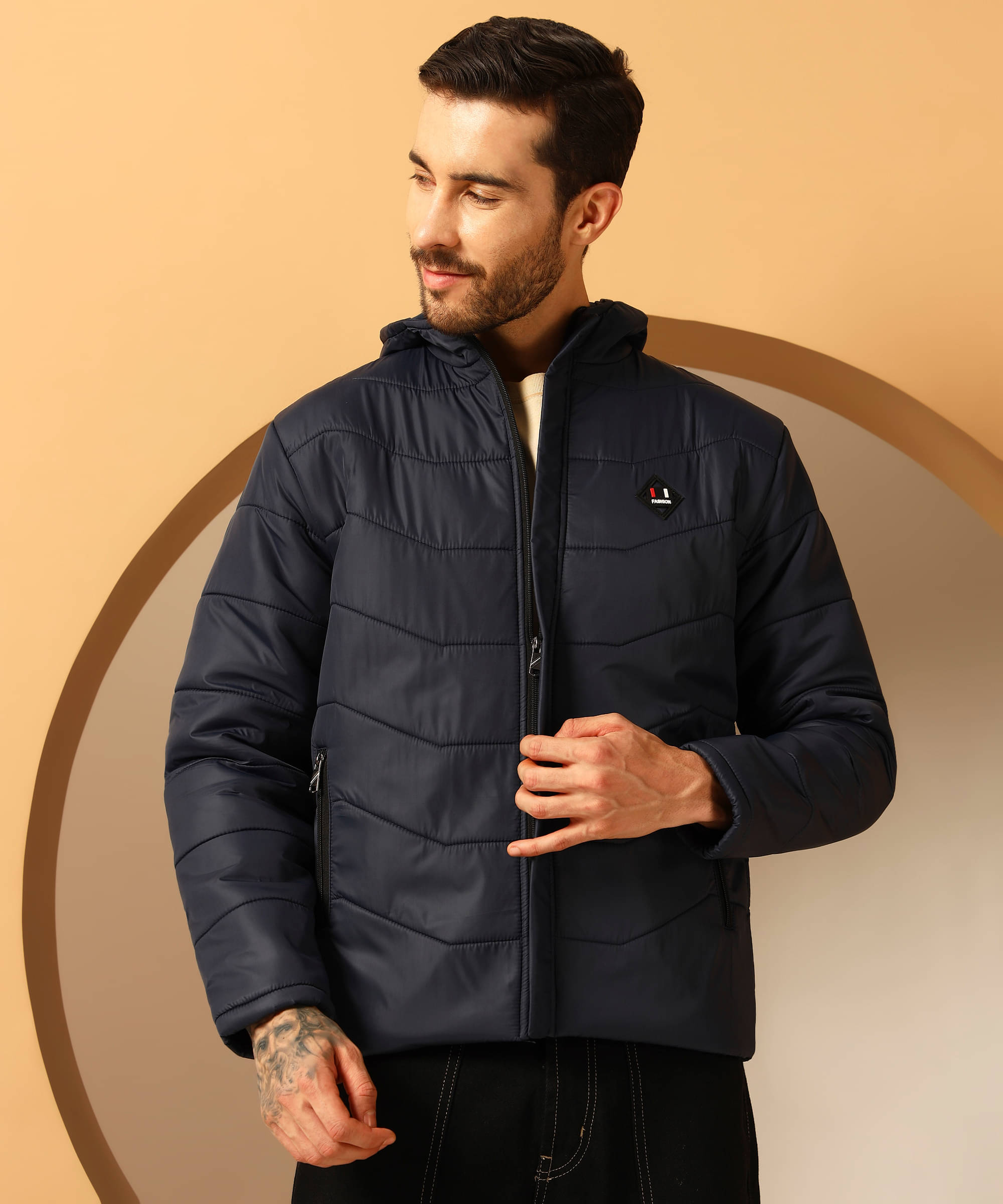 Christy World Nylon Men's Casual Jacket - Navy Blue ( Pack of 1 )     			Christy World Nylon Men's Casual Jacket - Navy Blue ( Pack of 1 )