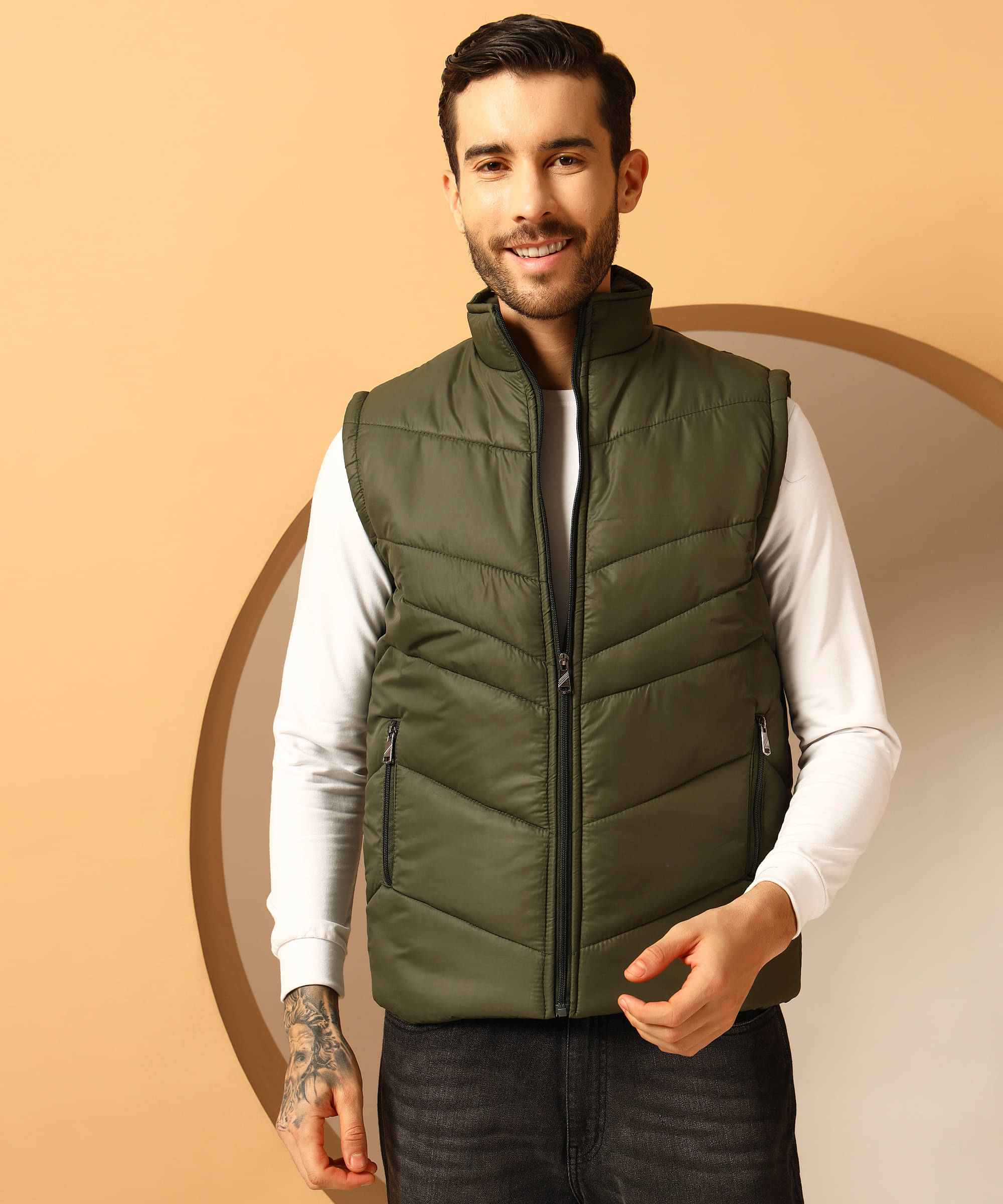     			Christy World Nylon Men's Casual Jacket - Dark Green ( Pack of 1 )