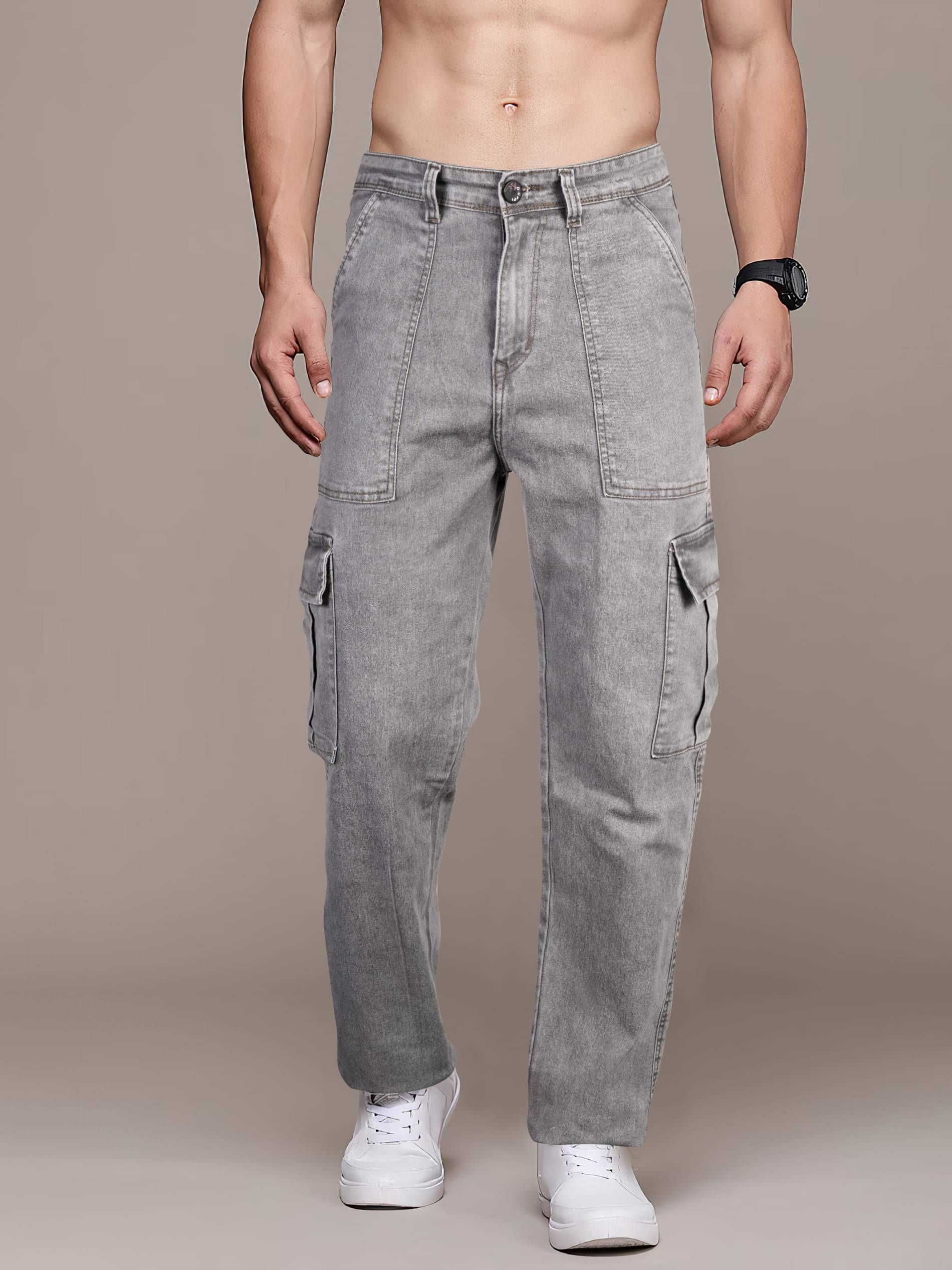 DUPPS Regular Fit Basic Men's Jeans - Light Grey ( Pack of 1 ) DUPPS Regular Fit Basic Men's Jeans - Light Grey ( Pack of 1 )