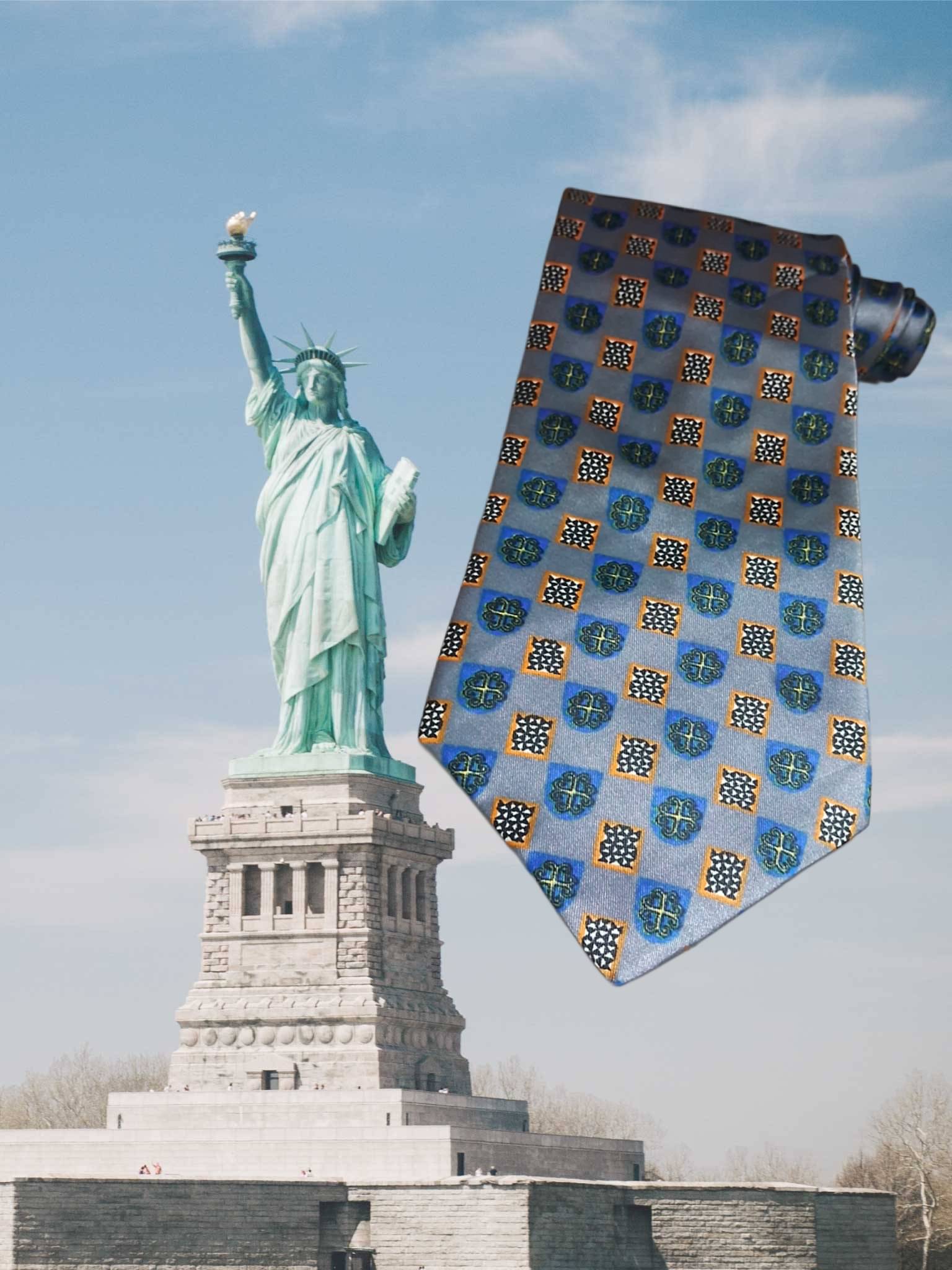     			Denmarc Multi Abstract Polyester Necktie
