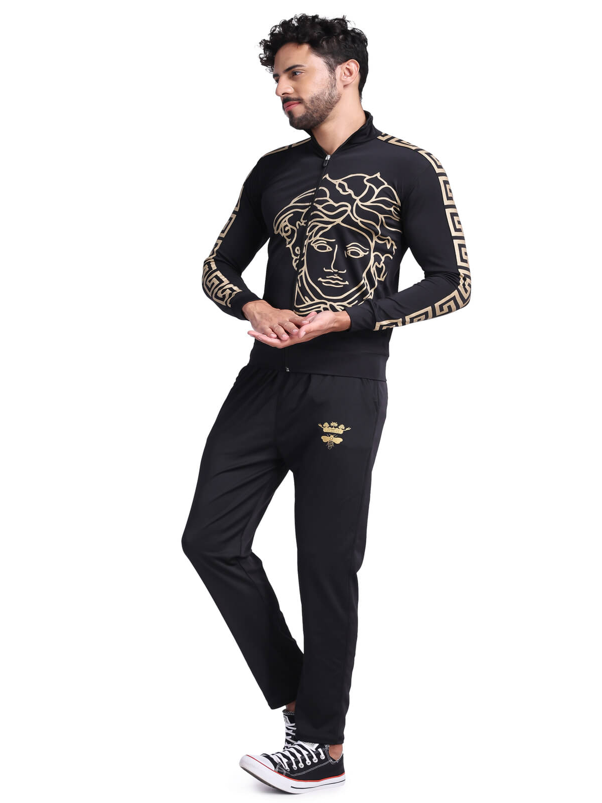 FLIRTY SOUL Black Polyester Regular Fit Men's Tracksuit ( Pack of 1 ) FLIRTY SOUL Black Polyester Regular Fit Men's Tracksuit ( Pack of 1 )