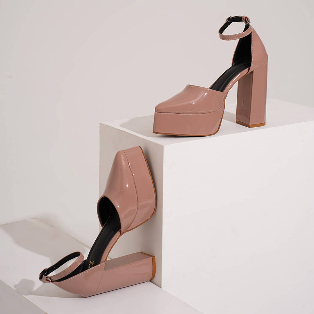 JM Looks Peach Women's Sandal Heels     			JM Looks Peach Women's Sandal Heels