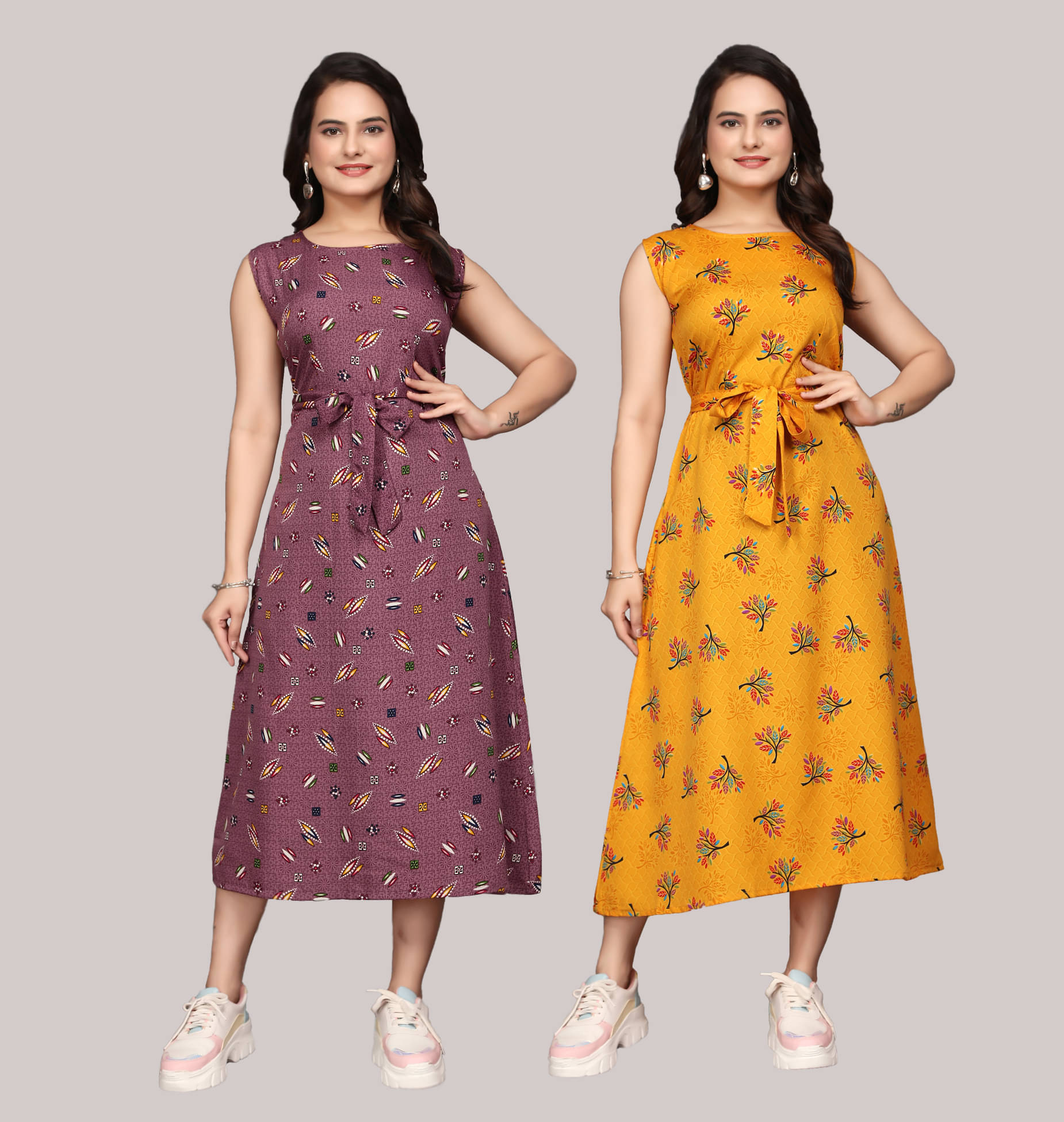 KALAVRITTA Women Crepe Printed Maxi ( Multicolor 5 )     			KALAVRITTA Women Crepe Printed Maxi ( Multicolor 5 )