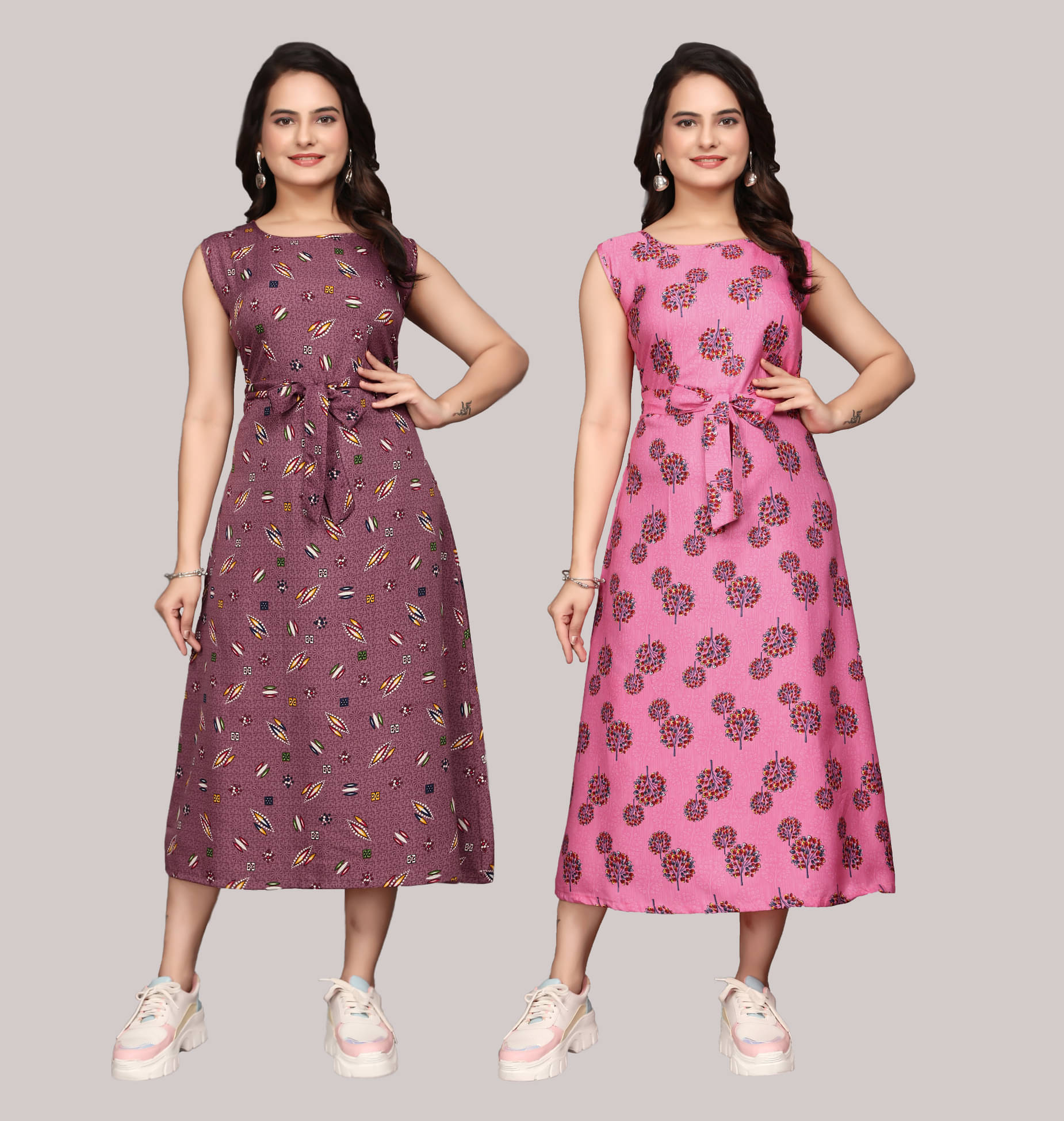     			KALAVRITTA Women Crepe Printed Maxi ( Multicolor 3 )