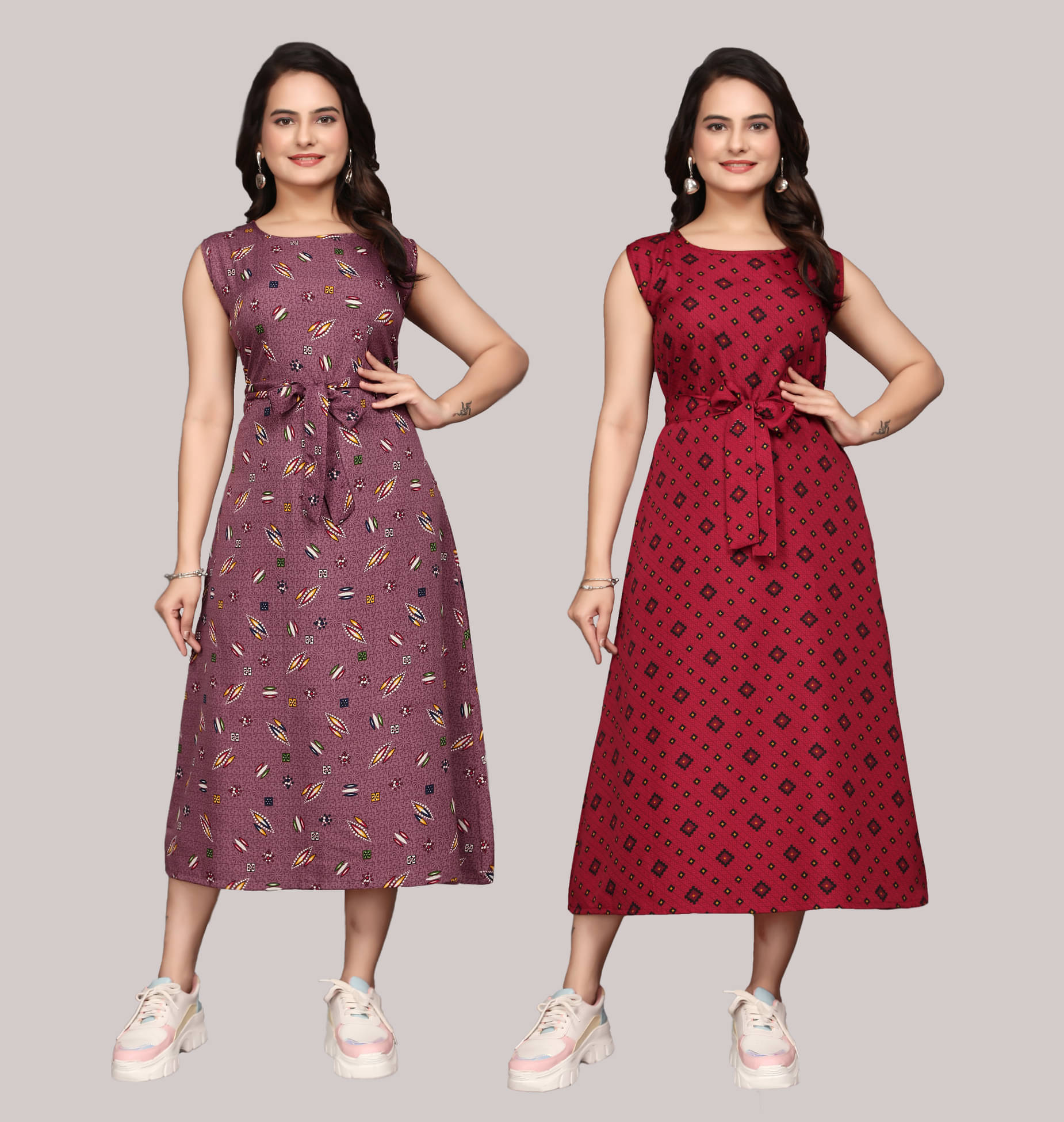 KALAVRITTA Women Crepe Printed Maxi ( Multicolor 1 ) KALAVRITTA Women Crepe Printed Maxi ( Multicolor 1 )