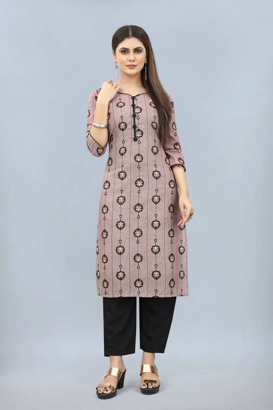 KETAKI FASHION Women Cotton Blend Printed Straight Kurti ( Multicolor3 )     			KETAKI FASHION Women Cotton Blend Printed Straight Kurti ( Multicolor3 )