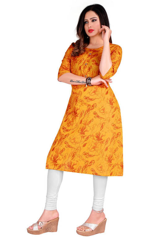 KETAKI FASHION Women Cotton Blend Printed Straight Kurti ( Multicolor )     			KETAKI FASHION Women Cotton Blend Printed Straight Kurti ( Multicolor )