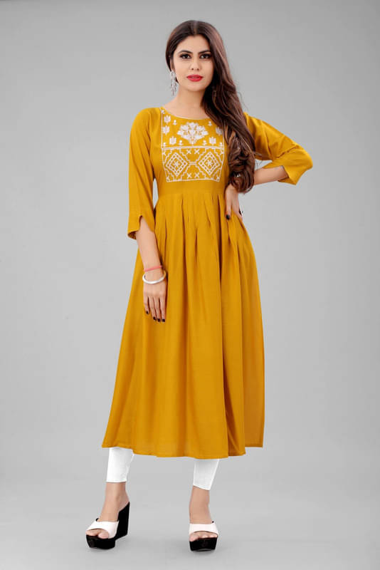     			KETAKI FASHION Women Rayon Embroidered Alia Cut Kurti ( Multicolor )