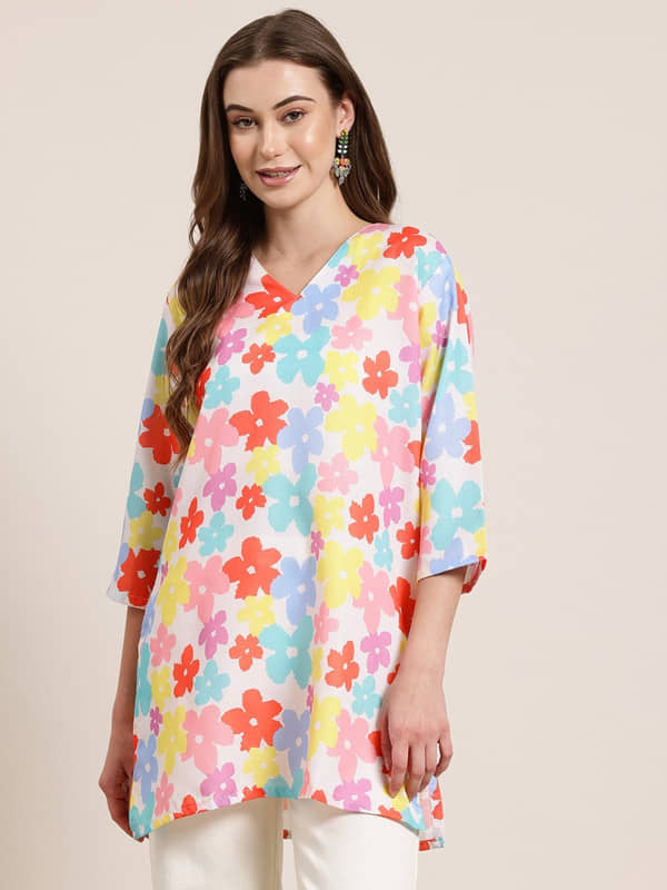 KETAKI FASHION Women Rayon Flex Printed Straight Kurti ( Multicolor1 ) - Kurtis, Tunics | Buy online on ZillyBuy
