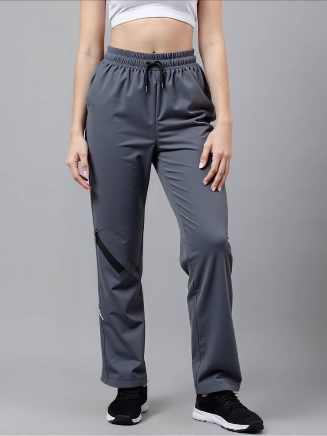    			MAYKR Women Nylon Casual Trousers ( Grey )