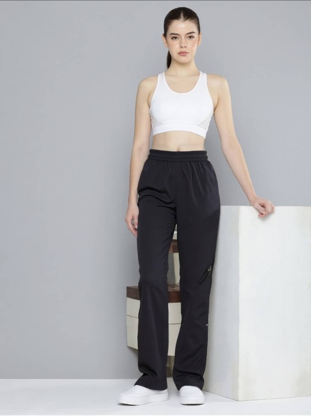     			MAYKR Women Nylon Casual Trousers ( Black )