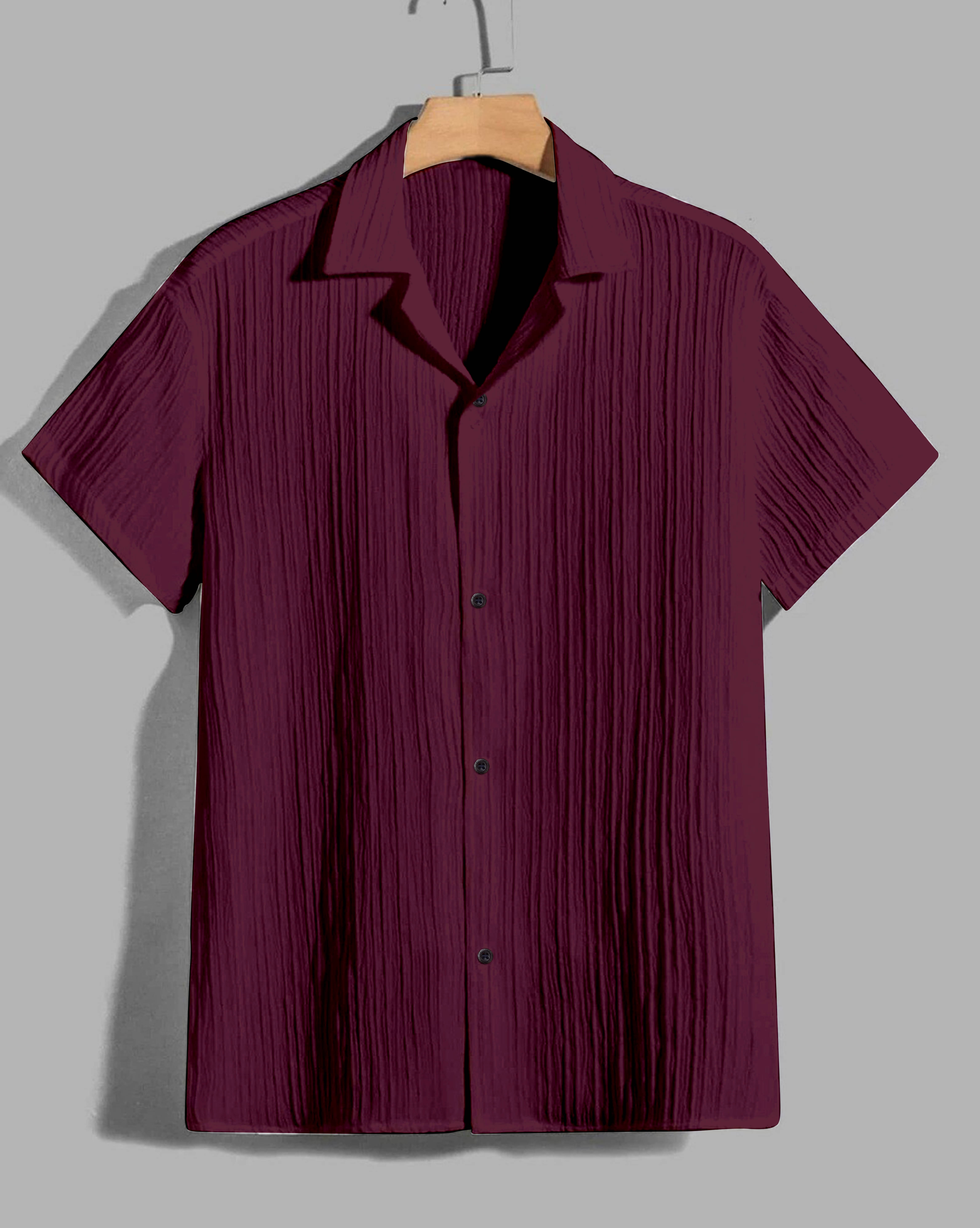     			Mameru Pack of 1 Boys Cotton Blend Half Sleeves Shirt ( Maroon )