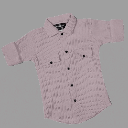     			Mameru Pack of 1 Boys Cotton Blend Full Sleeves Shirt ( Pink )
