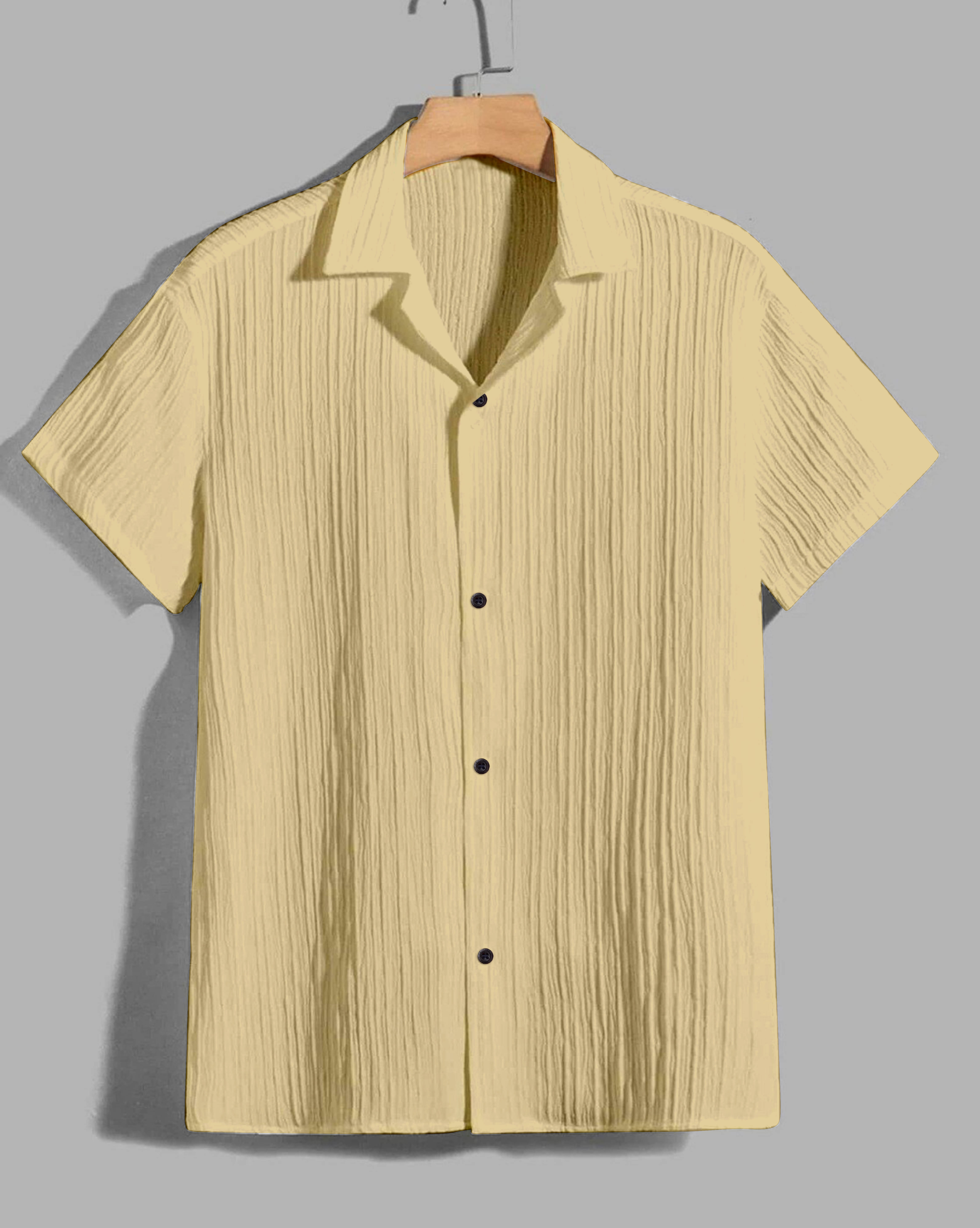     			Mameru Pack of 1 Boys Cotton Blend Half Sleeves Shirt ( Yellow )