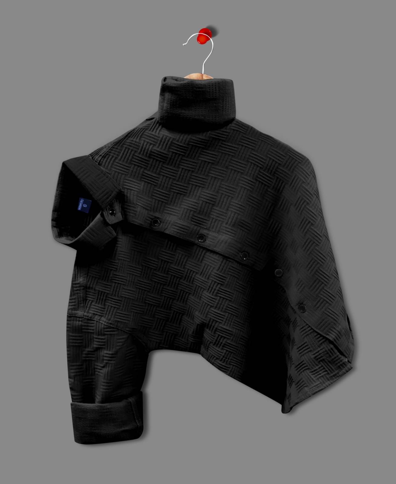     			Mameru Pack of 1 Boys Cotton Blend Full Sleeves Shirt ( Black )