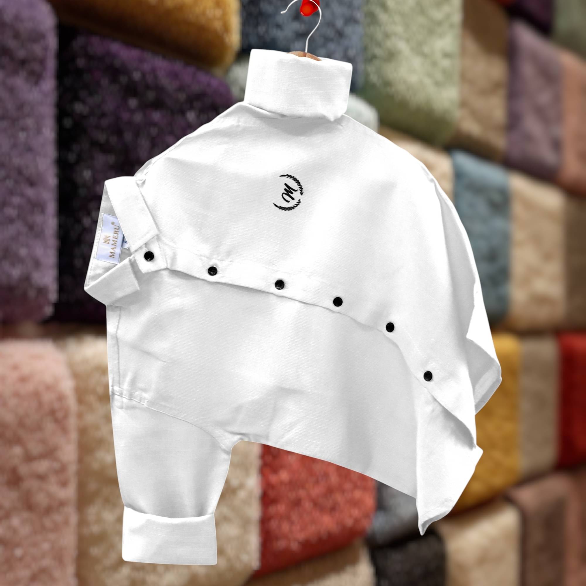 Mameru Pack of 1 Boys Cotton Blend Full Sleeves Shirt ( White ) Mameru Pack of 1 Boys Cotton Blend Full Sleeves Shirt ( White )