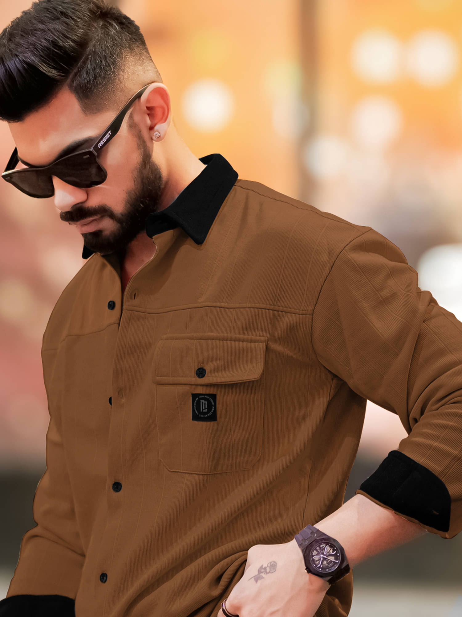 Maniac 100% Cotton Boxy Printed Full Sleeves Men's Casual Shirt - Brown ( Pack of 1 ) Maniac 100% Cotton Boxy Printed Full Sleeves Men's Casual Shirt - Brown ( Pack of 1 )