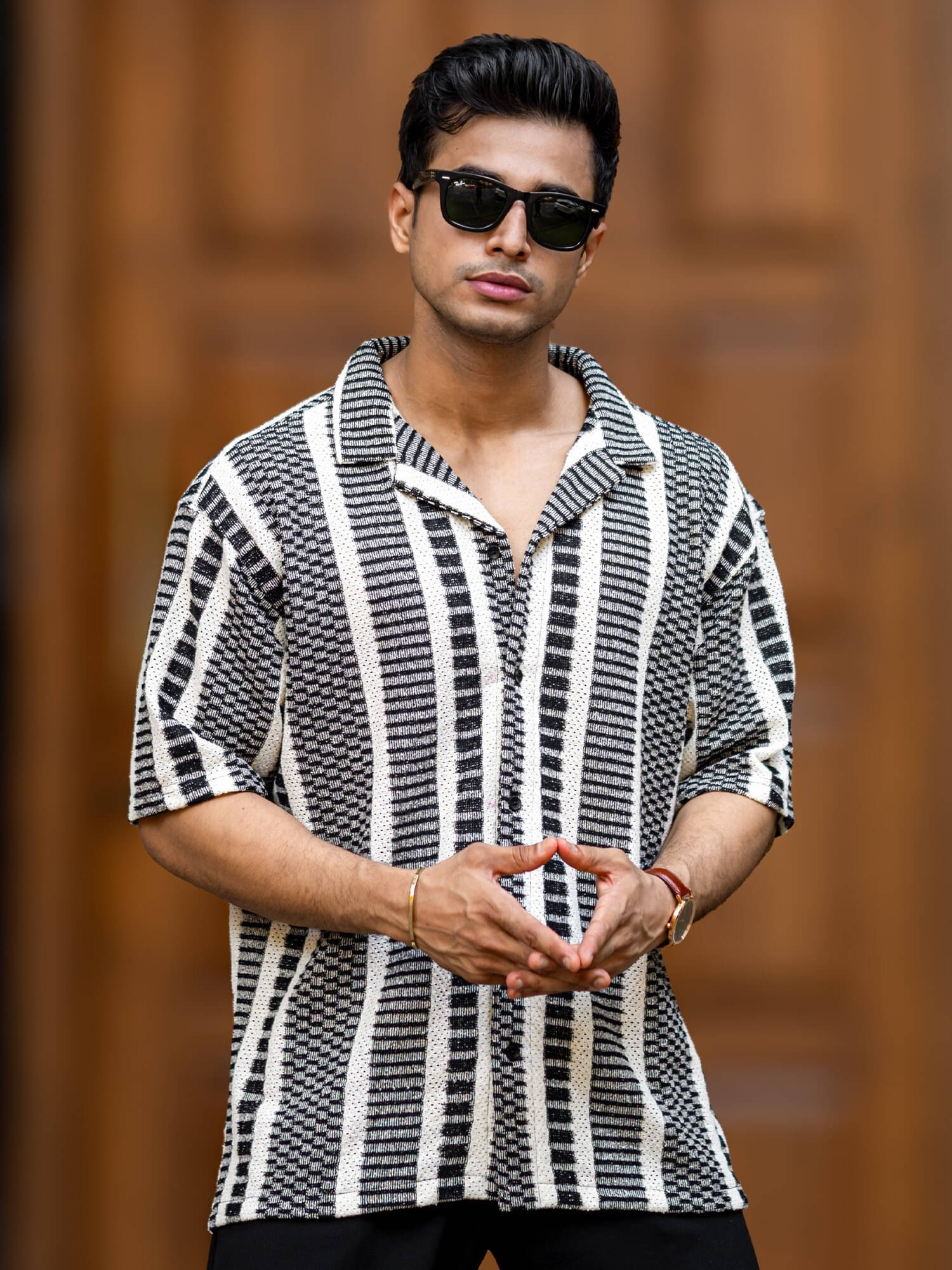 Maniac 100% Cotton Oversized Fit Striped Half Sleeves Men's Casual Shirt - Multicolor ( Pack of 1 ) Maniac 100% Cotton Oversized Fit Striped Half Sleeves Men's Casual Shirt - Multicolor ( Pack of 1 )