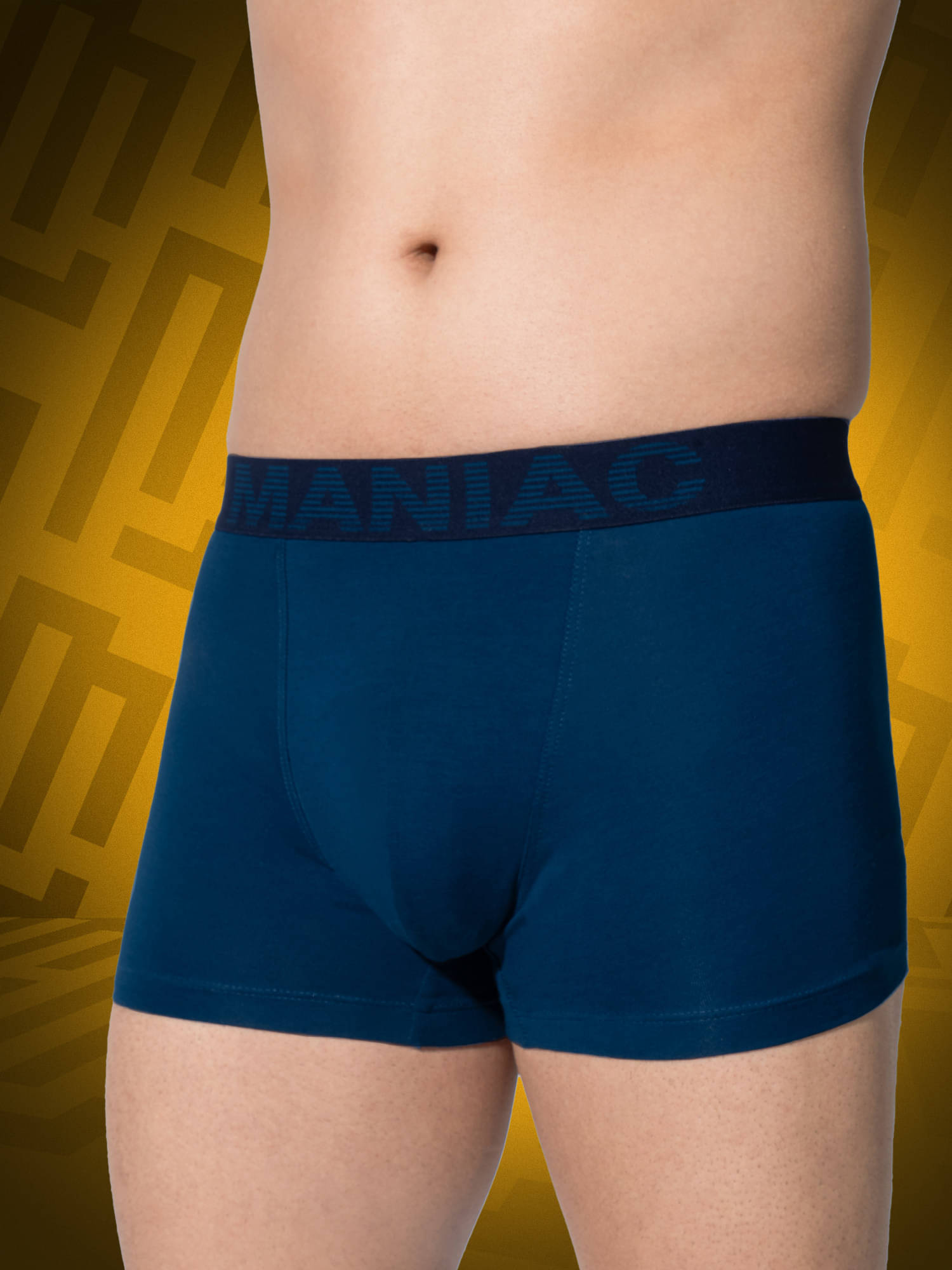     			Maniac Pack of 1 Cotton Trunks For Men's ( Blue )