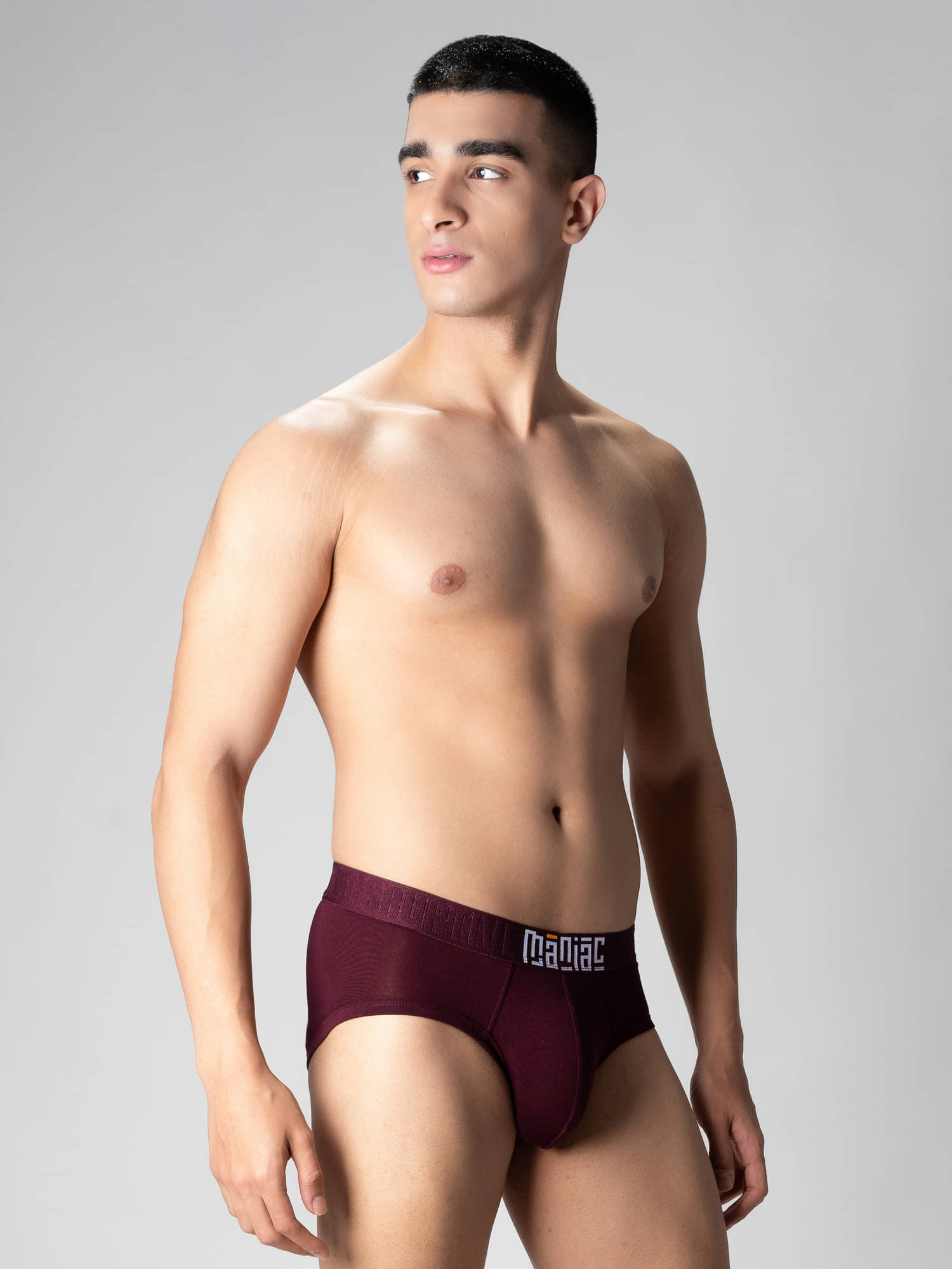 Maniac Pack of 1 Modal Briefs For Men's ( Maroon ) Maniac Pack of 1 Modal Briefs For Men's ( Maroon )