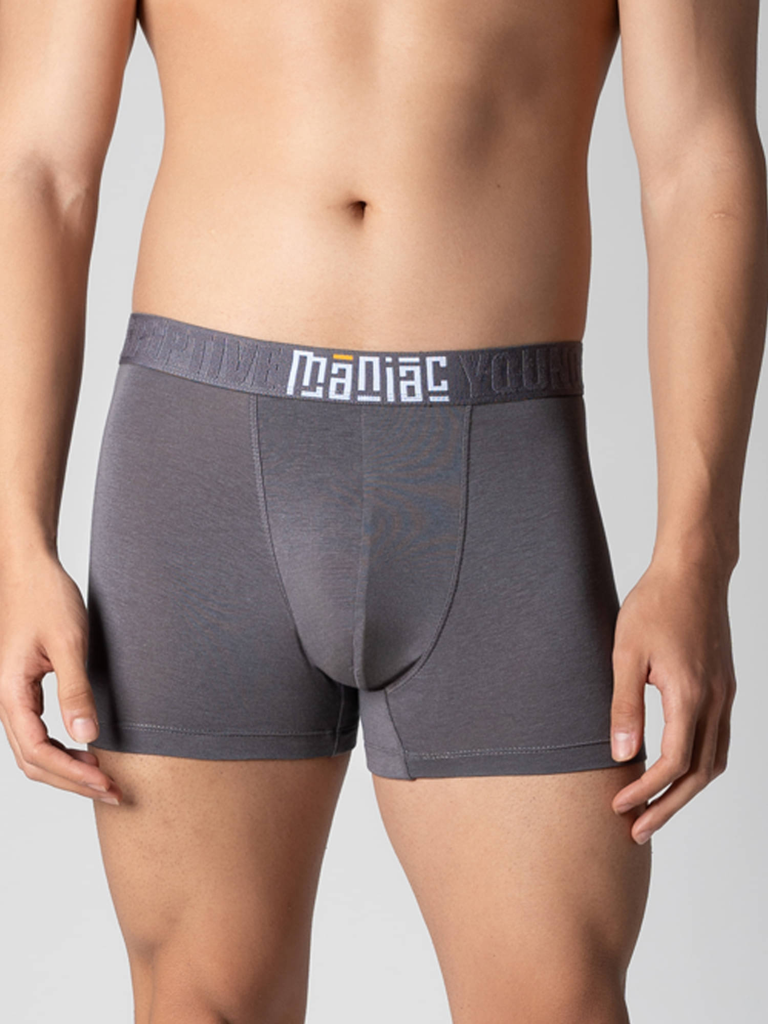 Maniac Pack of 1 Modal Trunks For Men's ( Grey ) Maniac Pack of 1 Modal Trunks For Men's ( Grey )
