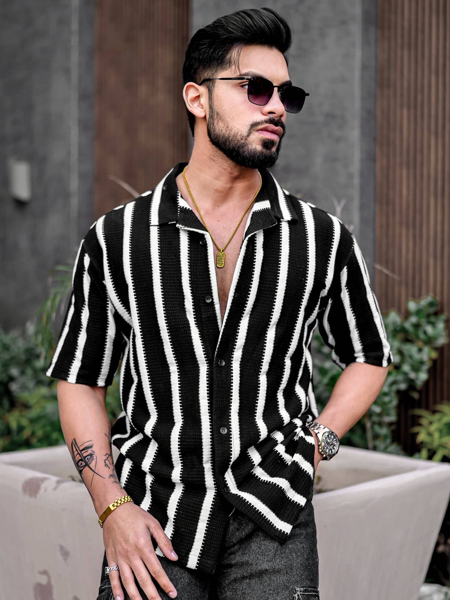 Maniac Poly Cotton Boxy Striped Half Sleeves Men's Casual Shirt - Multicolor ( Pack of 1 ) Maniac Poly Cotton Boxy Striped Half Sleeves Men's Casual Shirt - Multicolor ( Pack of 1 )