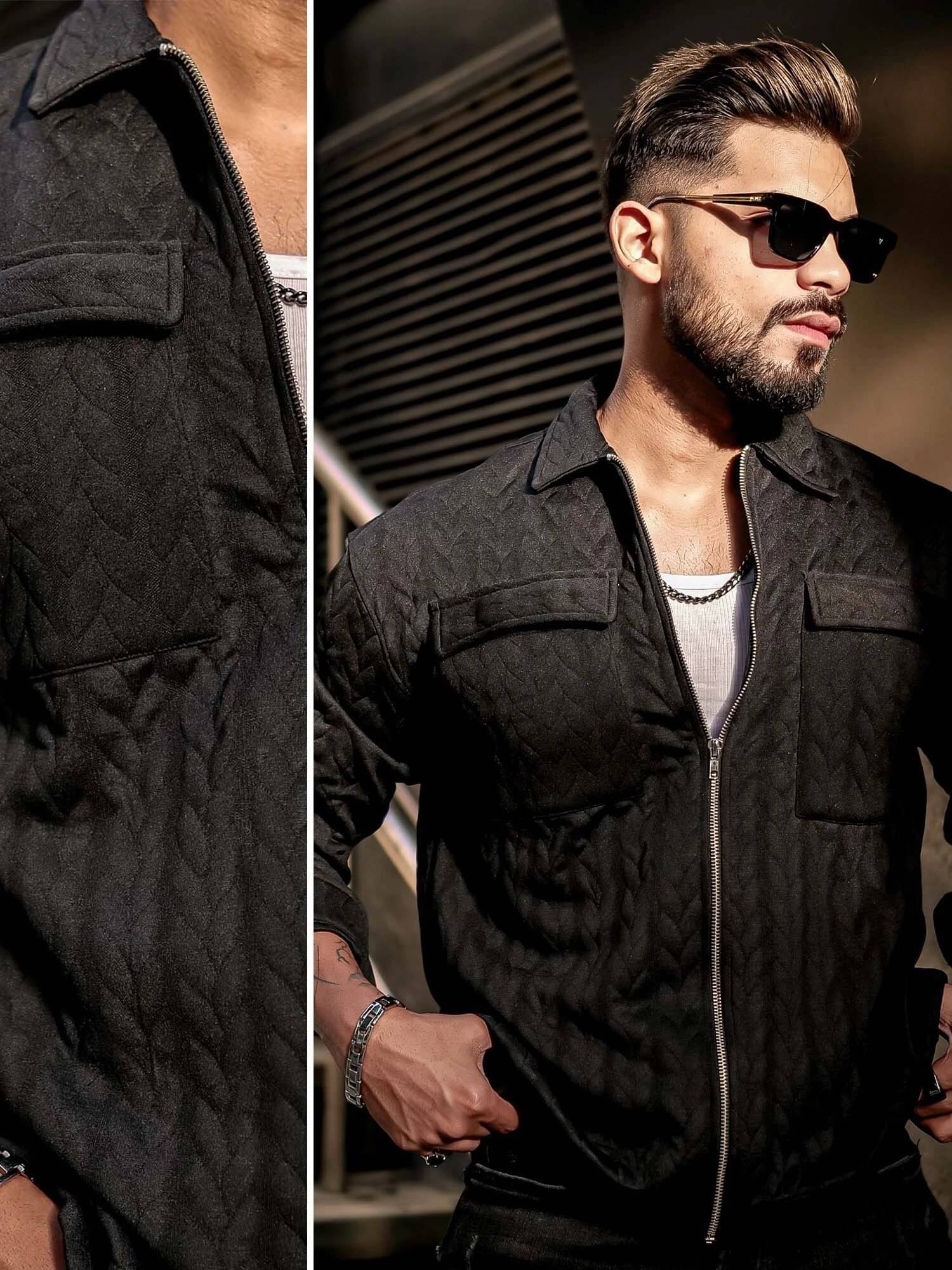 Maniac Polyester Oversized Fit Self Design Full Sleeves Men's Casual Shirt - Black ( Pack of 1 ) Maniac Polyester Oversized Fit Self Design Full Sleeves Men's Casual Shirt - Black ( Pack of 1 )